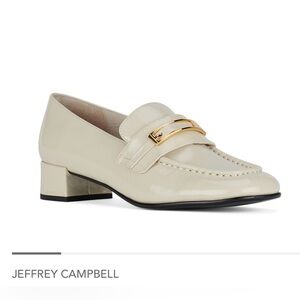 Jeffrey Campbell Beige Patent Loafers